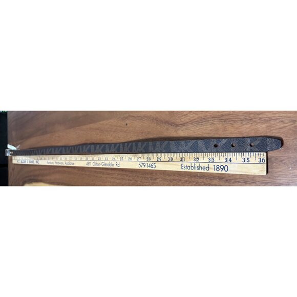 MK MICHAEL KORS SYNTHETIC LEATHER BROWN CLASSIC WOMENS BELT SIZE MEDIUM - Picture 8 of 8